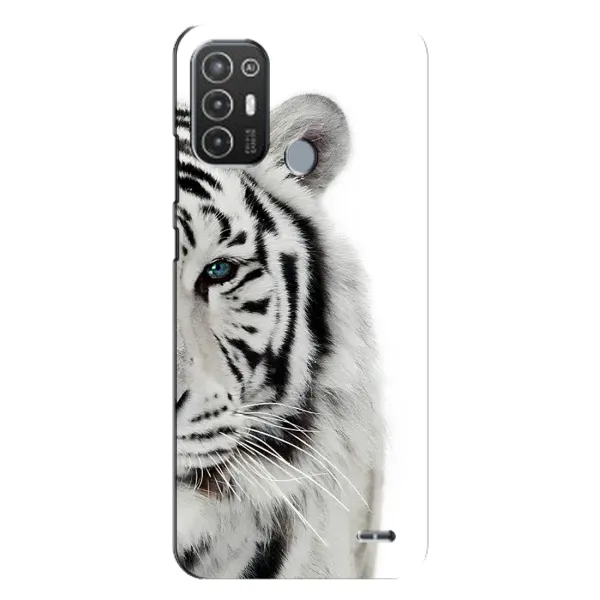 Чохол з принтом «Білий Тигр» для TECNO Pop 6 Pro (BE8)