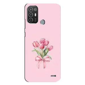 Чохол з розовим принтом для TECNO Pop 6 Pro (BE8) (Букет квітів)