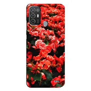 Чехол с принтом «Цветы красные» для TECNO Pop 6 Pro (BE8)