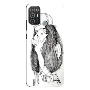 Чохол з друком для TECNO Pop 6 Pro (BE8) - (Мода) (AlphaPrint) (Фото дівчини)