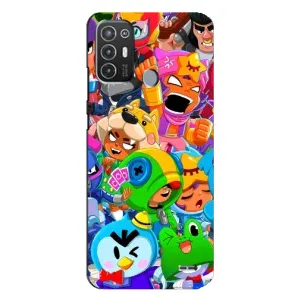 Чехол для TECNO Pop 6 Pro (BE8) Бравл Старс (VPrint) (Герої Бравл Старс)