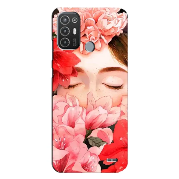Чохол з принтом «Очі в квітах» для TECNO Pop 6 Pro (BE8)