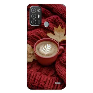 Чохол з унікальним дизайном 'Осінь з кавою' для TECNO Pop 6 Pro (BE8) (Кава на ковдрі)