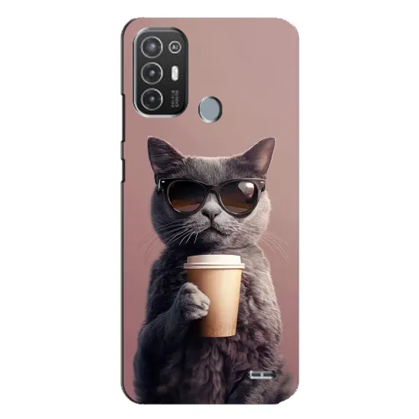 Чохол з принтом «Кіт з кавою» для TECNO Pop 6 Pro (BE8) Чохол з принтом «Кіт з кавою» для TECNO Pop 6 Pro (BE8)