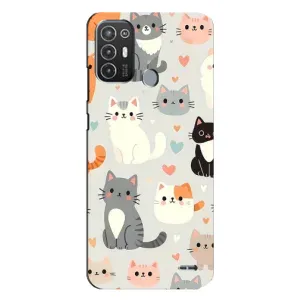 Чохол з малюнком кіт на TECNO Pop 6 Pro (BE8) (Колаж котів)
