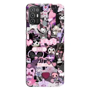 Чехол с кроликом Куроми на TECNO Pop 6 Pro (BE8) (Коллаж Куроми)