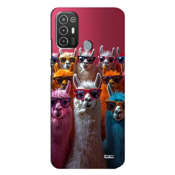 Чохол з принтом «Лами в окулярах» для TECNO Pop 6 Pro (BE8) Чохол з принтом «Лами в окулярах» для TECNO Pop 6 Pro (BE8)