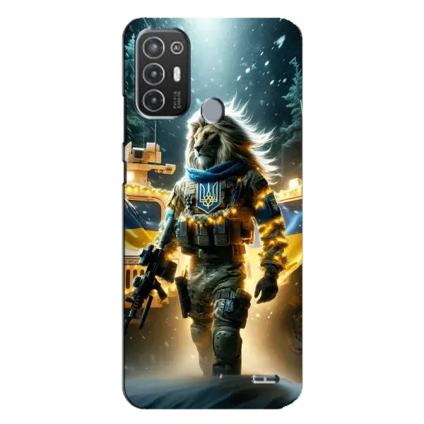 Чехол с принтом «ЛЕВ ЗСУ» для TECNO Pop 6 Pro (BE8)