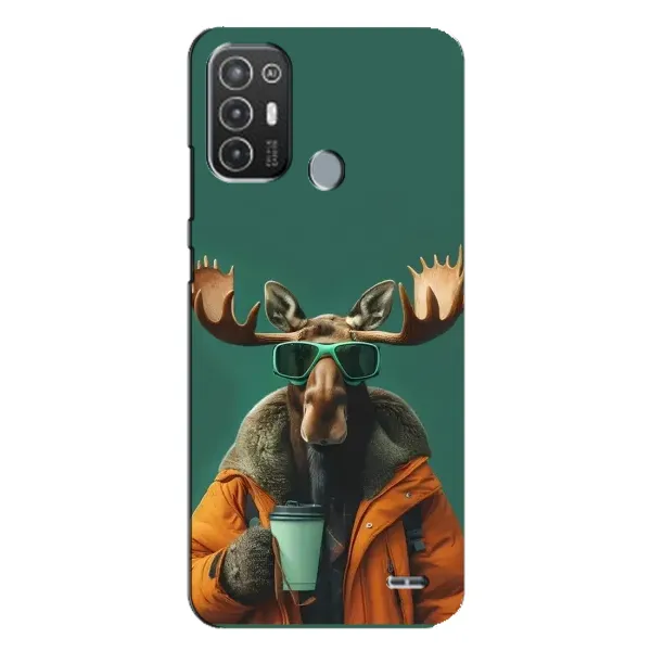 Чохол з принтом «Лось з кавою» для TECNO Pop 6 Pro (BE8) Чохол з принтом «Лось з кавою» для TECNO Pop 6 Pro (BE8)
