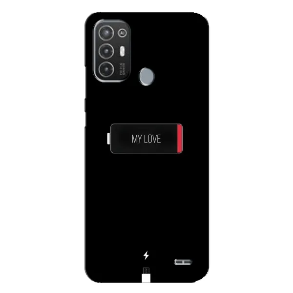 Чохол з принтом «Love battery» для TECNO Pop 6 Pro (BE8)