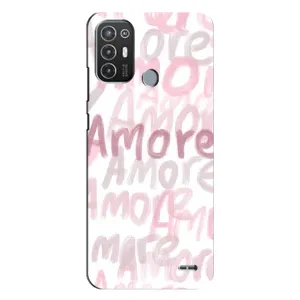 Чохол з розовим принтом для TECNO Pop 6 Pro (BE8) (Аморе любов)