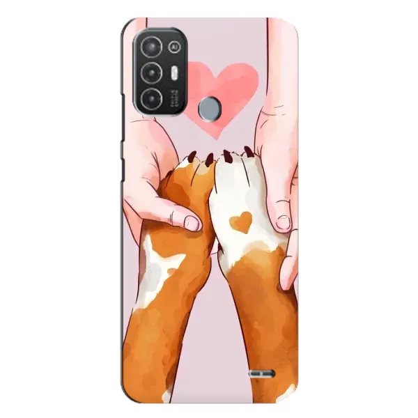 Чохол з принтом «Любовь до собак» для TECNO Pop 6 Pro (BE8)