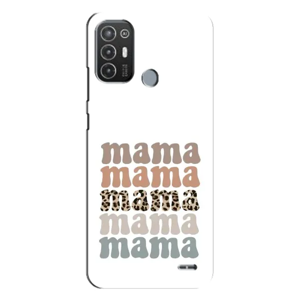 Чехол с принтом «Текстовый коллаж мама» для TECNO Pop 6 Pro (BE8)
