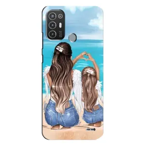 Чехол с печатью для TECNO Pop 6 Pro (BE8) - (Мама с ребенком) (AlphaPrint)
