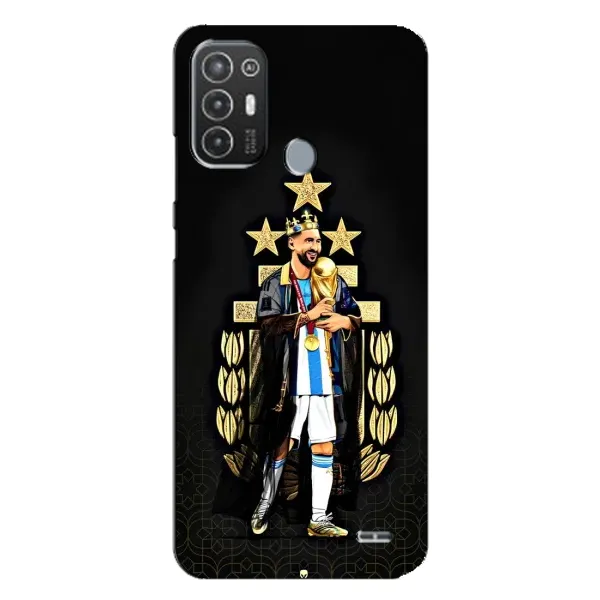 Чохол з принтом «Мессі Король» для TECNO Pop 6 Pro (BE8)