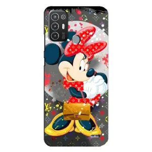 Чохол Disney Mouse TECNO Pop 6 Pro (BE8) (PREMIUMPrint) (Minni з бантіком)