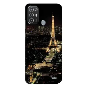 Чохол Ейфелева Вежа TECNO Pop 6 Pro (BE8) - (AlphaPrint) (Нічний Париж)