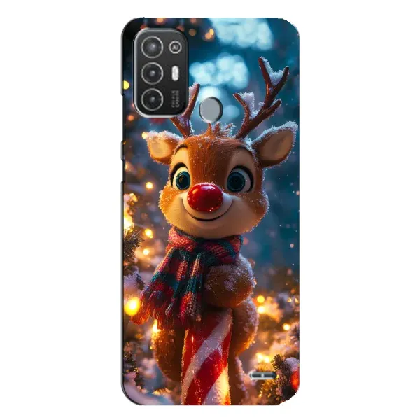 Чохол з принтом «Олень з шарфом» для TECNO Pop 6 Pro (BE8) Чохол з принтом «Олень з шарфом» для TECNO Pop 6 Pro (BE8)