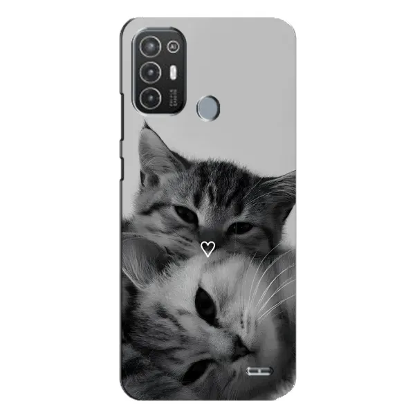 Чохол з принтом «Пара котів» для TECNO Pop 6 Pro (BE8)