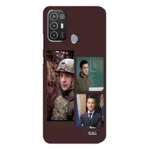 Чохол для TECNO Pop 6 Pro (BE8) (AlphaPrint - с принтом Зеленського) (Президент)