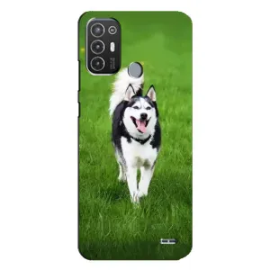 Чохол з Хаскі TECNO Pop 6 Pro (BE8) - (AlphaPrint) (Радісний Хаскі)