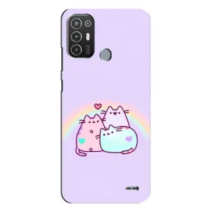 Чехол с принтом «Радужные котики» для TECNO Pop 6 Pro (BE8)