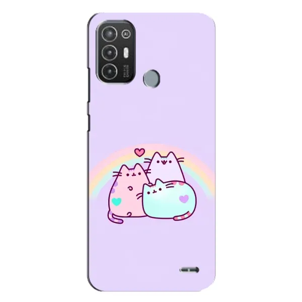 Чехол с принтом «Радужные котики» для TECNO Pop 6 Pro (BE8)