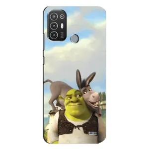 Чохол з мультфільмом Шрек на TECNO Pop 6 Pro (BE8) (Шрек та Осел)