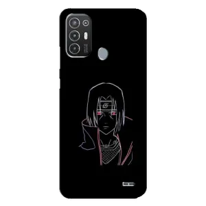 Чохли на тему: Ітачи Учіха для TECNO Pop 6 Pro (BE8) (AlphaPrint) (силует Ітачі)