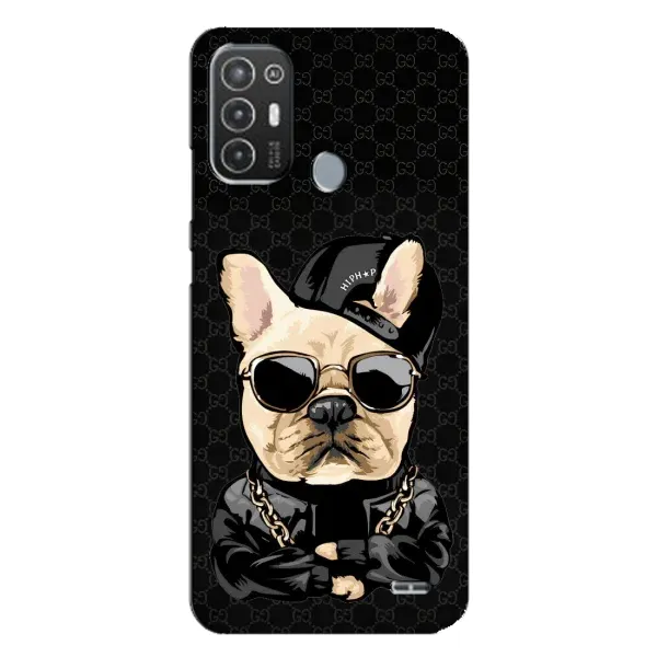 Чохол з принтом «Стильна собака» для TECNO Pop 6 Pro (BE8)