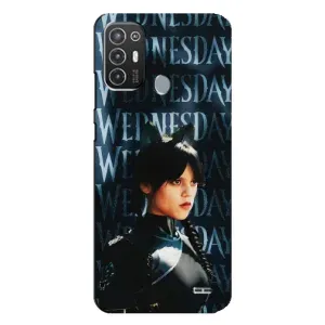 Чохли Венсдей на TECNO Pop 6 Pro (BE8) Уенсдей (AlphaPrint) (Венздей кішка)