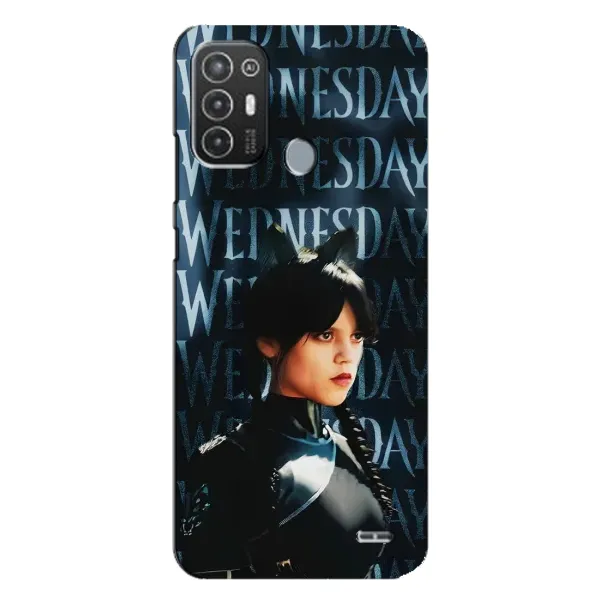 Чехол с принтом «Уэнздей кошка» для TECNO Pop 6 Pro (BE8)