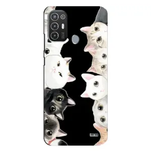 Чехол с принтом «Взгляд котов» для TECNO Pop 6 Pro (BE8)