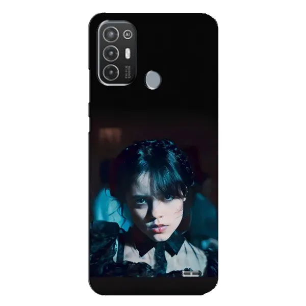 Чехол с принтом «взгляд Уэнздей» для TECNO Pop 6 Pro (BE8)