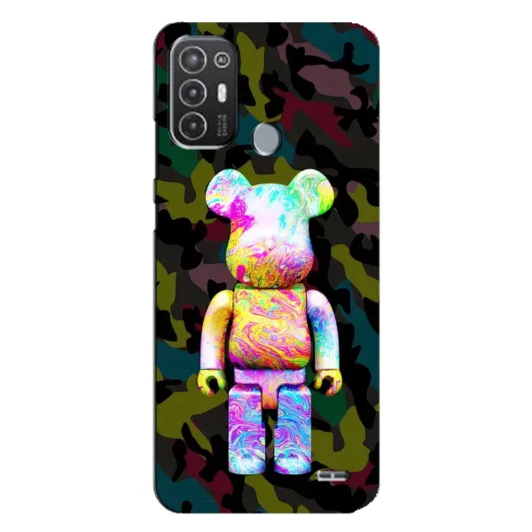Чохол з принтом «Яскравий Bearbrick» для TECNO Pop 6 Pro (BE8)
