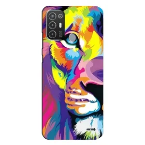 Чохол з принтом «Яскравий Лев» для TECNO Pop 6 Pro (BE8)
