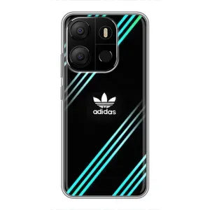Чохли Адидас для Tecno Pop 7 Pro (AlphaPrint) (Адідас з полосами)