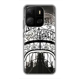 Чохол з дизайном Венздей 2 на Tecno Pop 7 Pro (Ворота Академії Невермор)