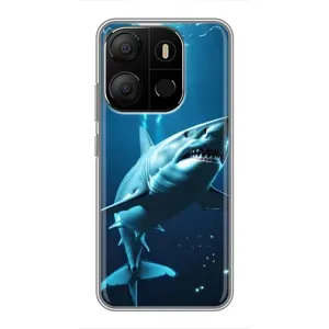 Чохол з принтом «Акула під водою» для TECNO Pop 7 Pro