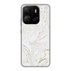 Мраморний чехол на Tecno Pop 7 Pro (VPrint) (Білий мрамор)