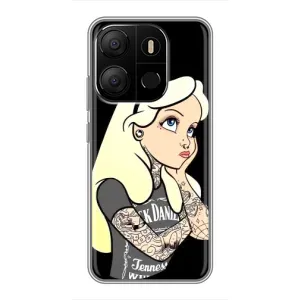 Чохол з друком для Tecno Pop 7 Pro - (Мода) (AlphaPrint) (Дівчина в тату)