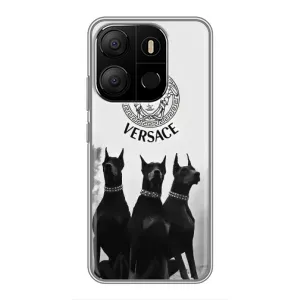 Чохли VERSACE для ТЕСNO Рop 7 Рro (PREMIUMPrint) (Доберман Версаче)