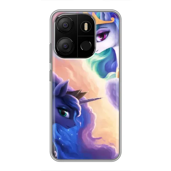Чехол с принтом «Единорожки» для TECNO Pop 7 Pro