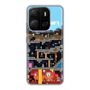 Чохол Майнкрафт на Tecno Pop 7 Pro (AlphaPrint) Minecraft (фон Minecraft)