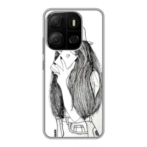 Чохол з друком для Tecno Pop 7 Pro - (Мода) (AlphaPrint) (Фото дівчини)