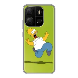 Чjхол з Сімпсонами для Tecno Pop 7 Pro (VPrint) (Гомер Сімпсон)