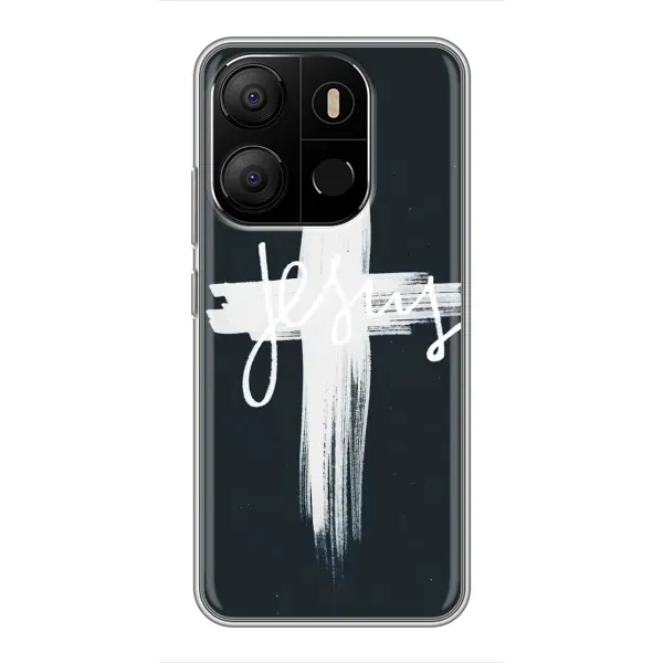 Чехол с принтом «Иисус» для TECNO Pop 7 Pro