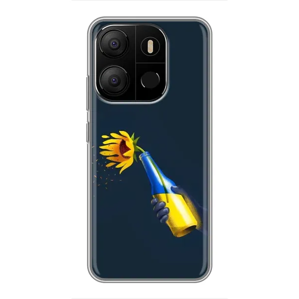 Чехол с принтом «Коктейль молотова» для TECNO Pop 7 Pro