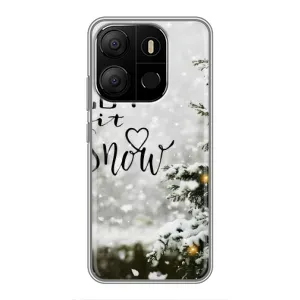Новорічні, Святкові Чохли для Tecno Pop 7 Pro - 2024 год (Let it snow)