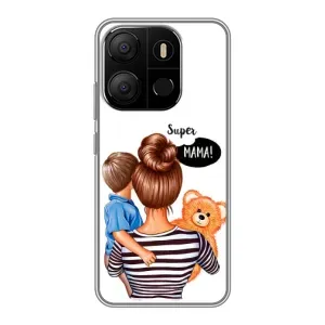 Чохол з друком для Tecno Pop 7 Pro - (Мама з дитинкою) (AlphaPrint) (Мама з синочком)